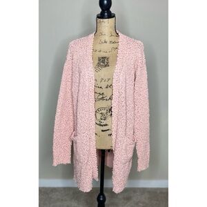 PINK LILY- Pink Popcorn Cardigan size 1X Plus Size